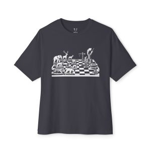 Chessboard Animal Oversize  Boxy Tee